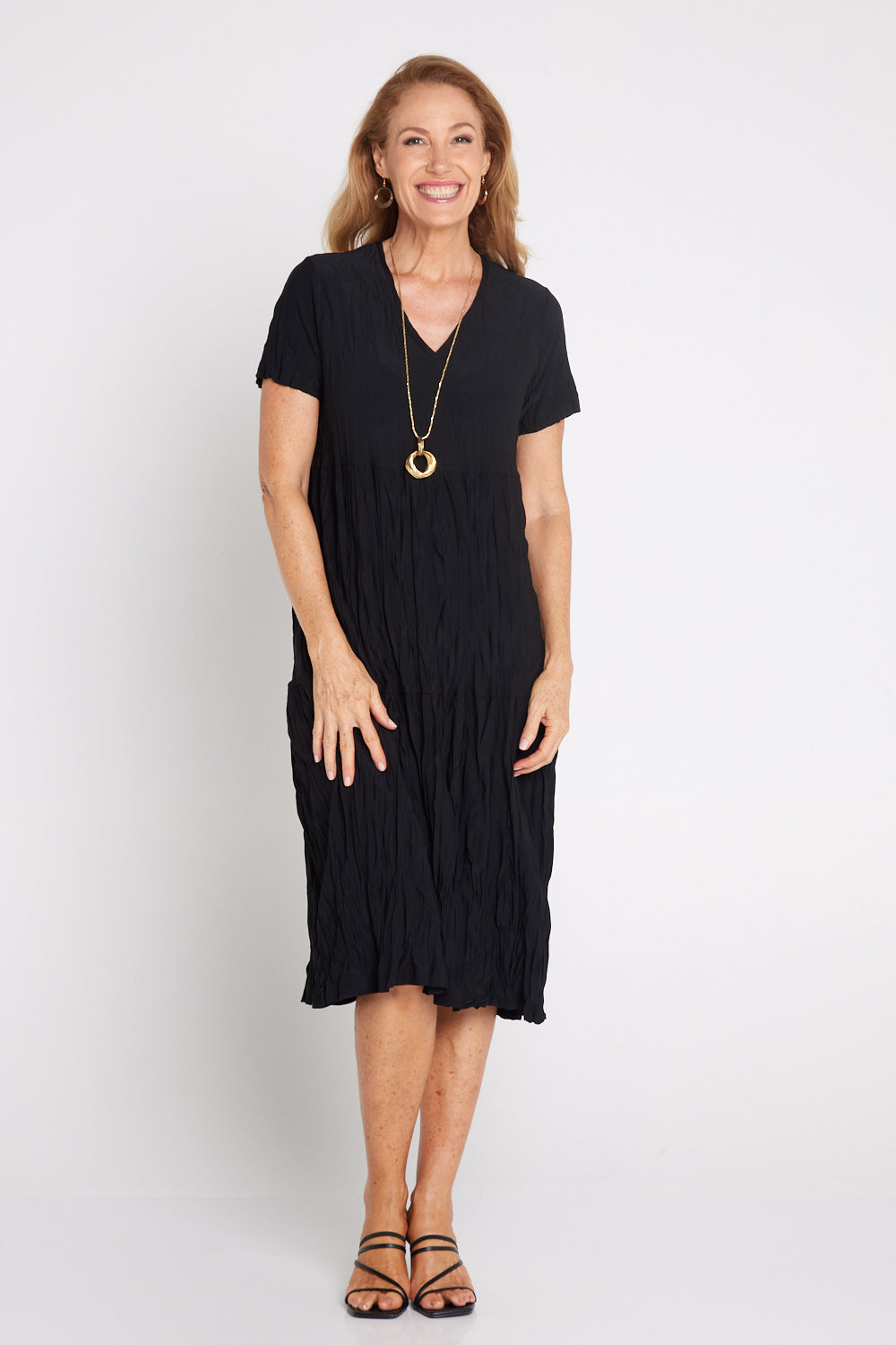 Stella Tiered Dress - Black