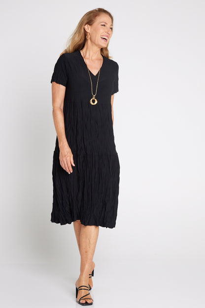 Stella Tiered Dress - Black