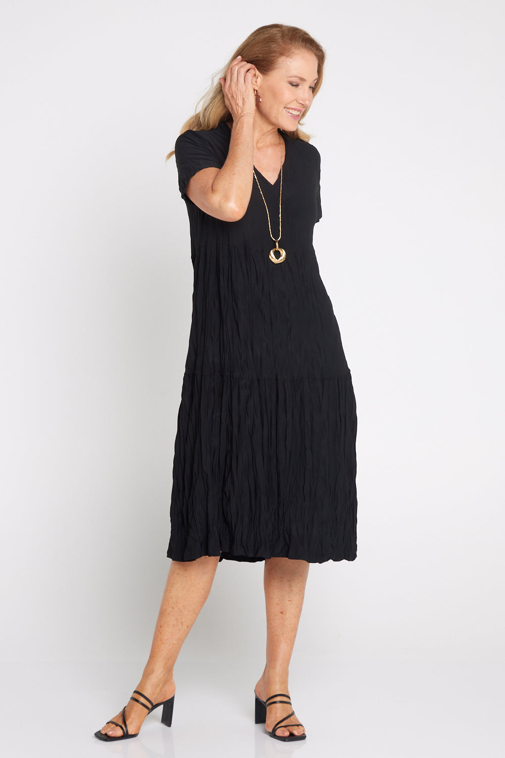 Stella Tiered Dress - Black