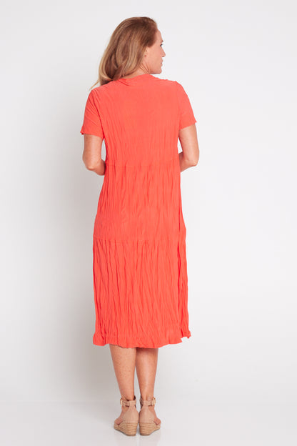 Stella Tiered Dress - Melon