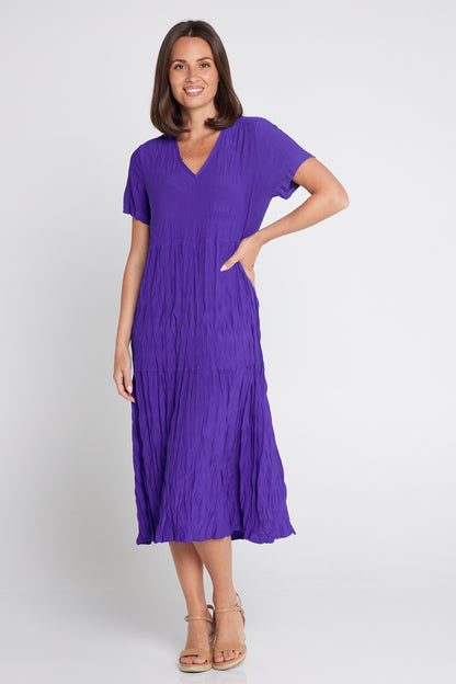 Stella Tiered Dress - Purple