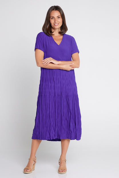 Stella Tiered Dress - Purple