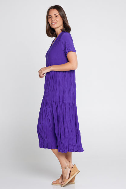 Stella Tiered Dress - Purple