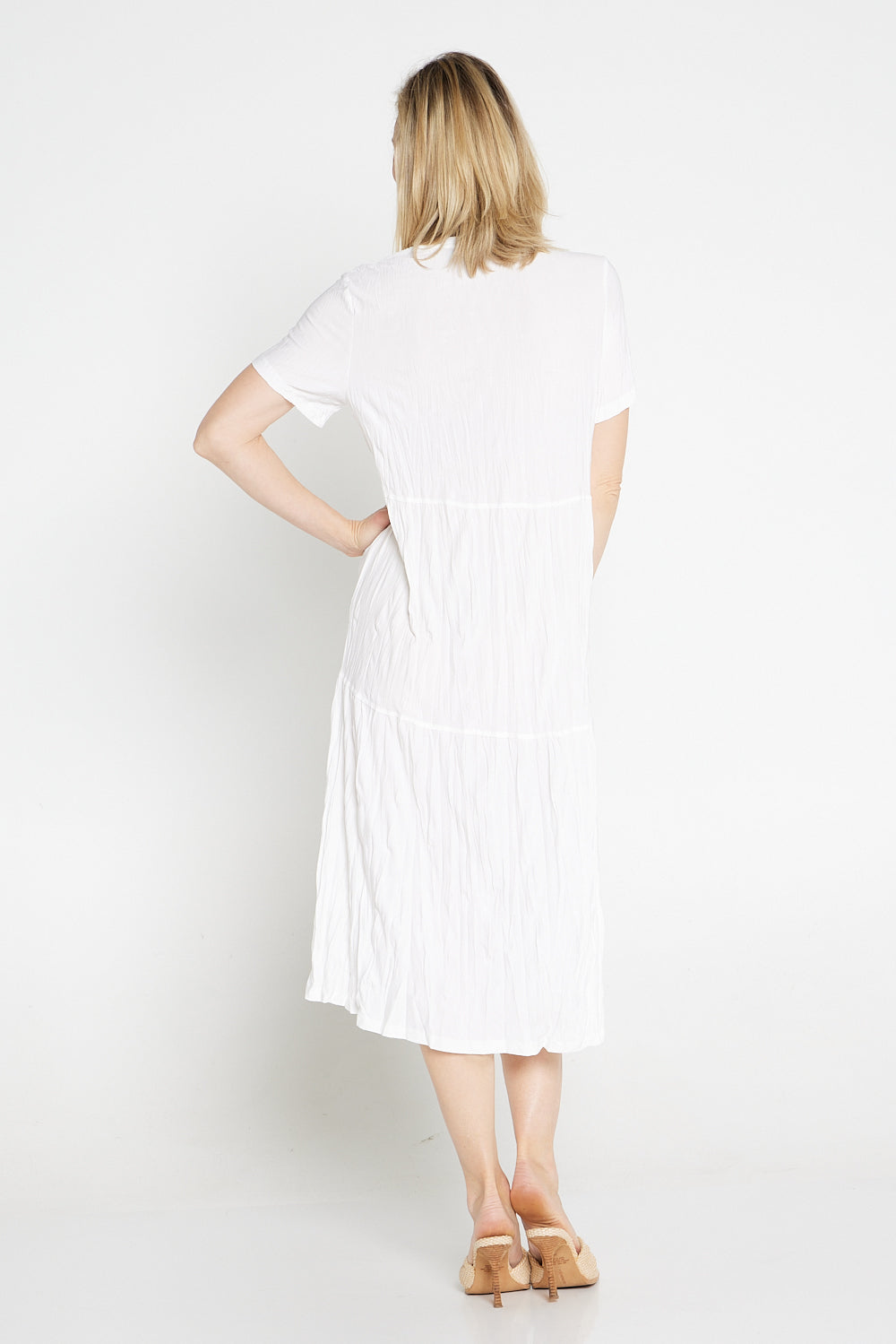 Stella Tiered Dress - White
