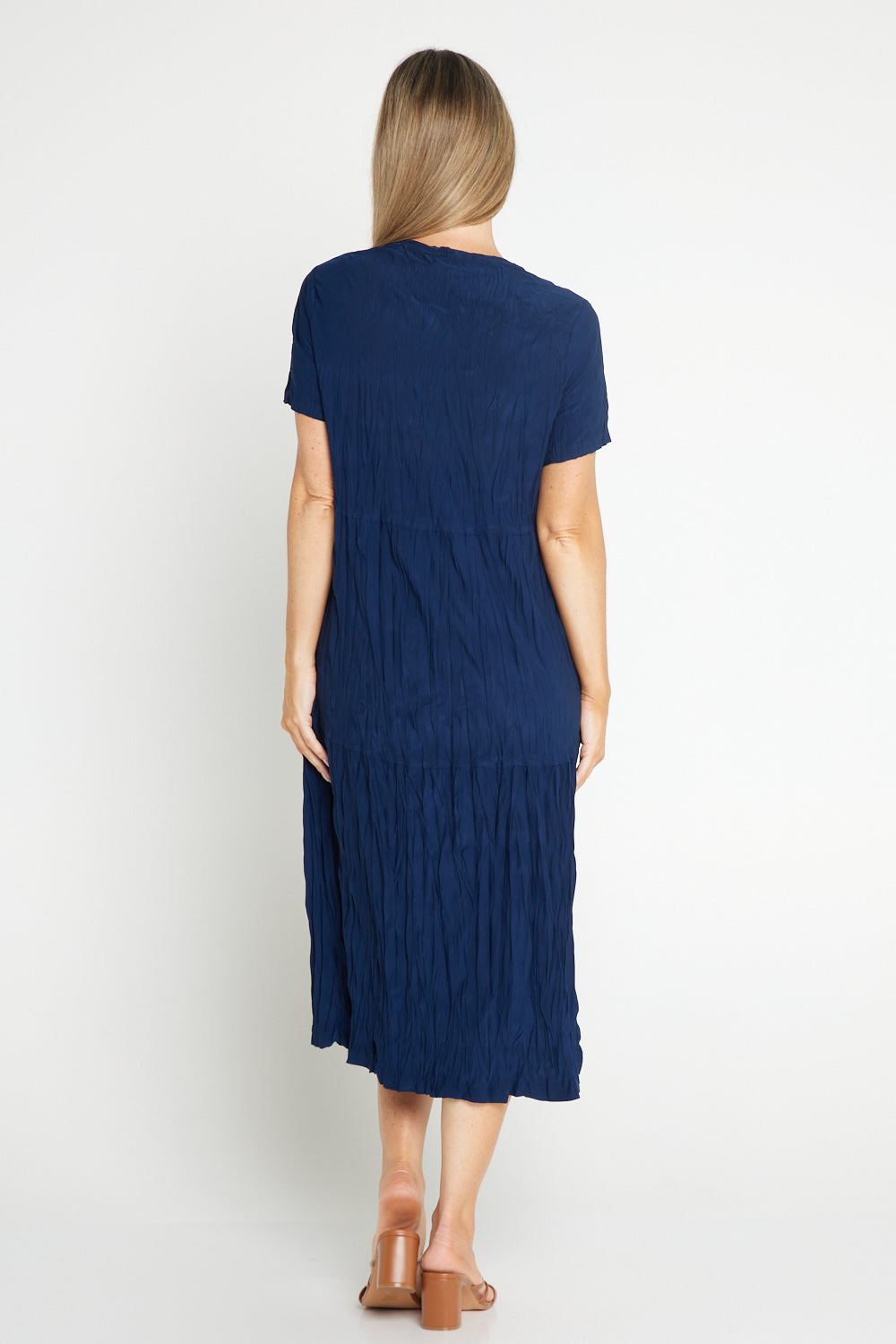 Stella Tiered Dress - Navy