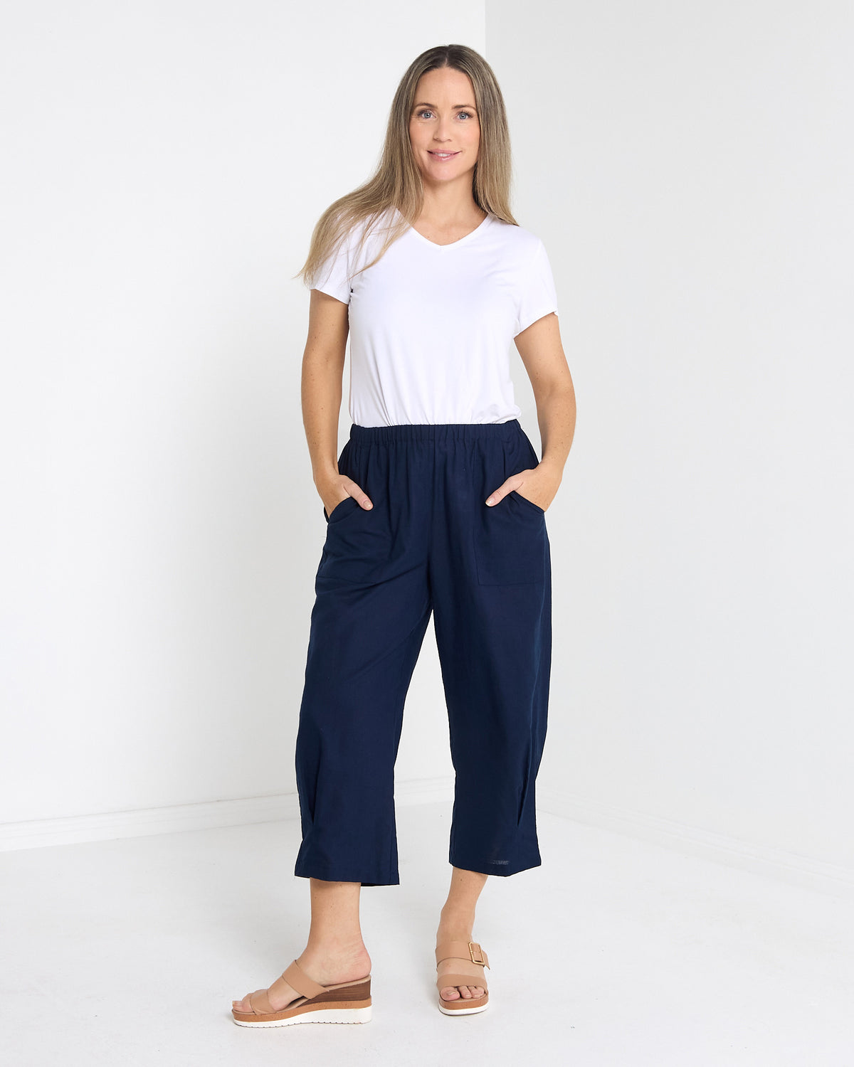Romy Relaxed Pant - Navy