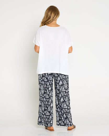 Maldives Cotton Muslin Top - White