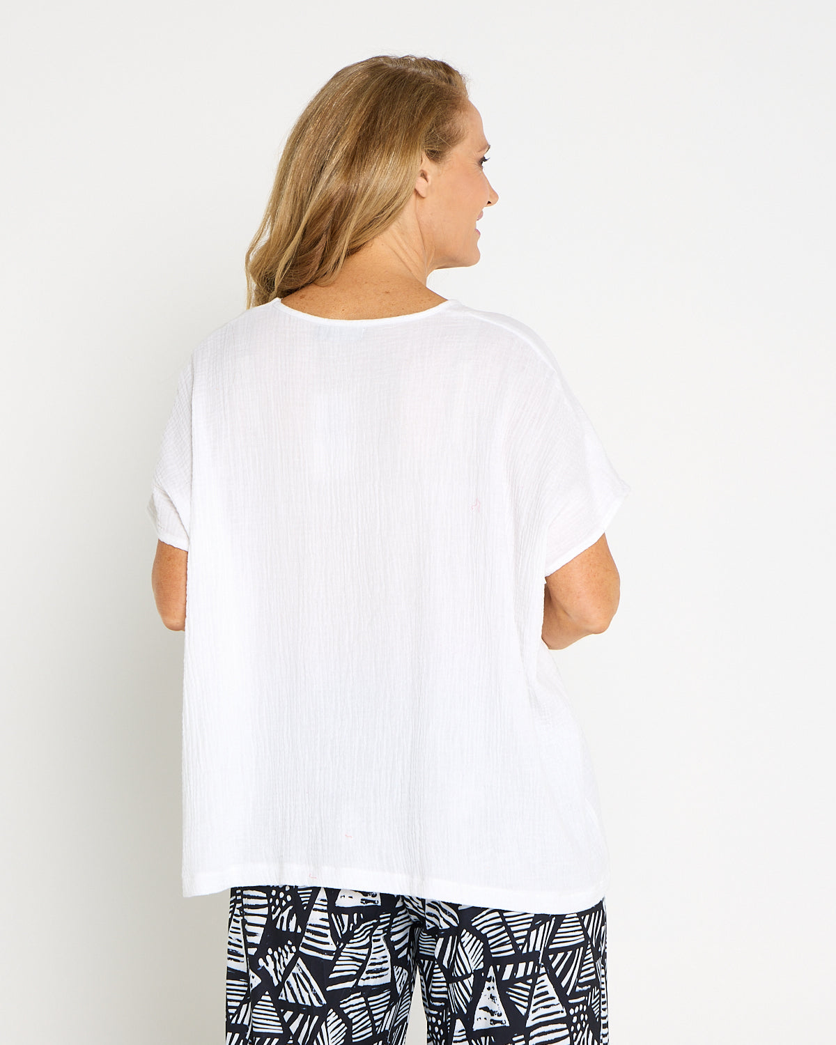 Maldives Cotton Muslin Top - White