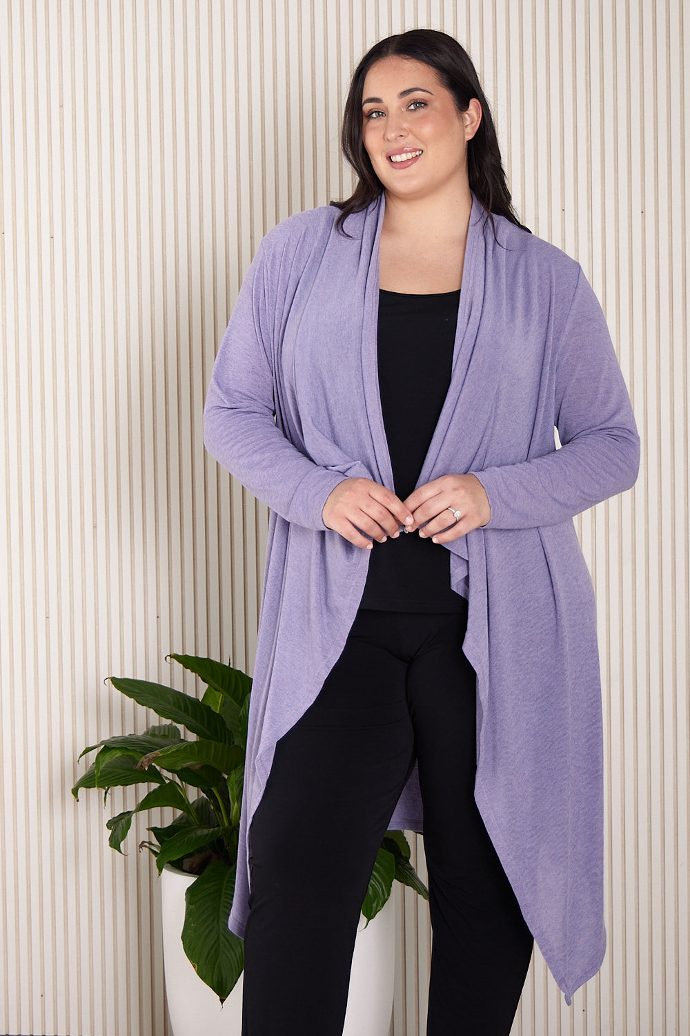 Kasra Wrap Tunic Jacket - Lavender