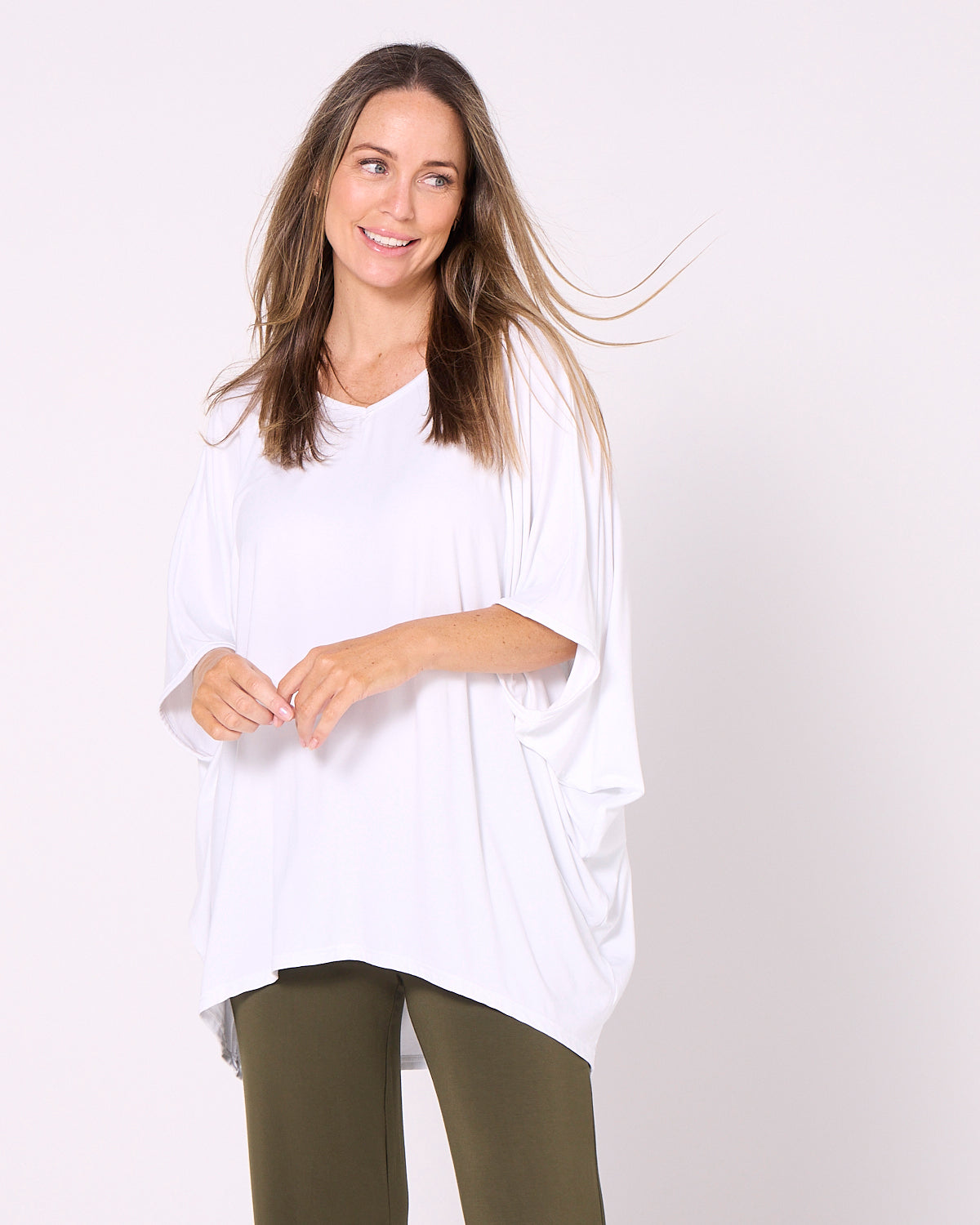 Alana Bamboo Top - White