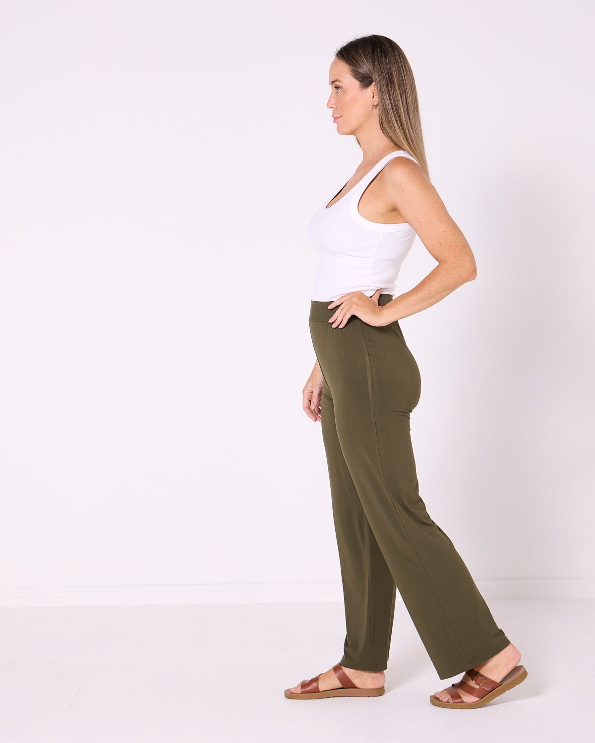 Raya Bamboo Pants - Olive