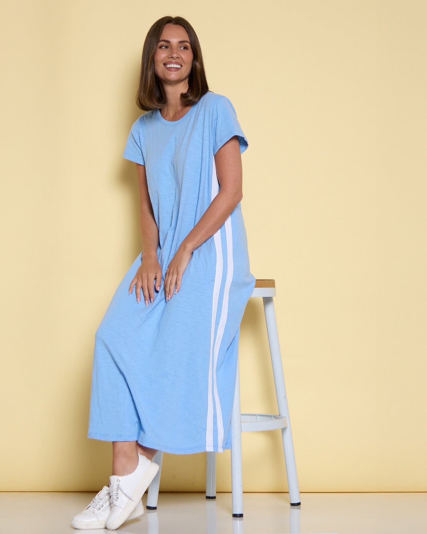 Recovery Cotton Tee Dress - Light Blue