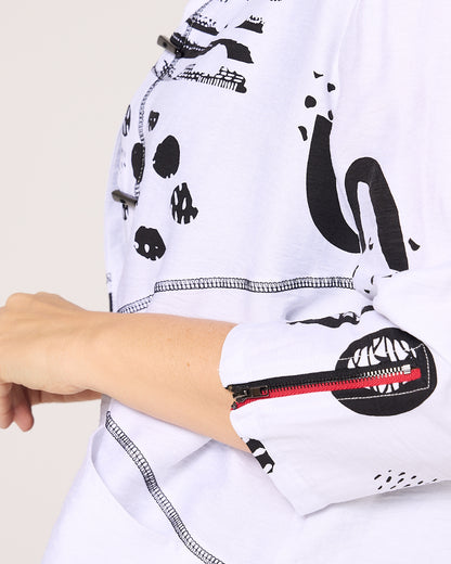 Vivian Shirt - Modern Lines White
