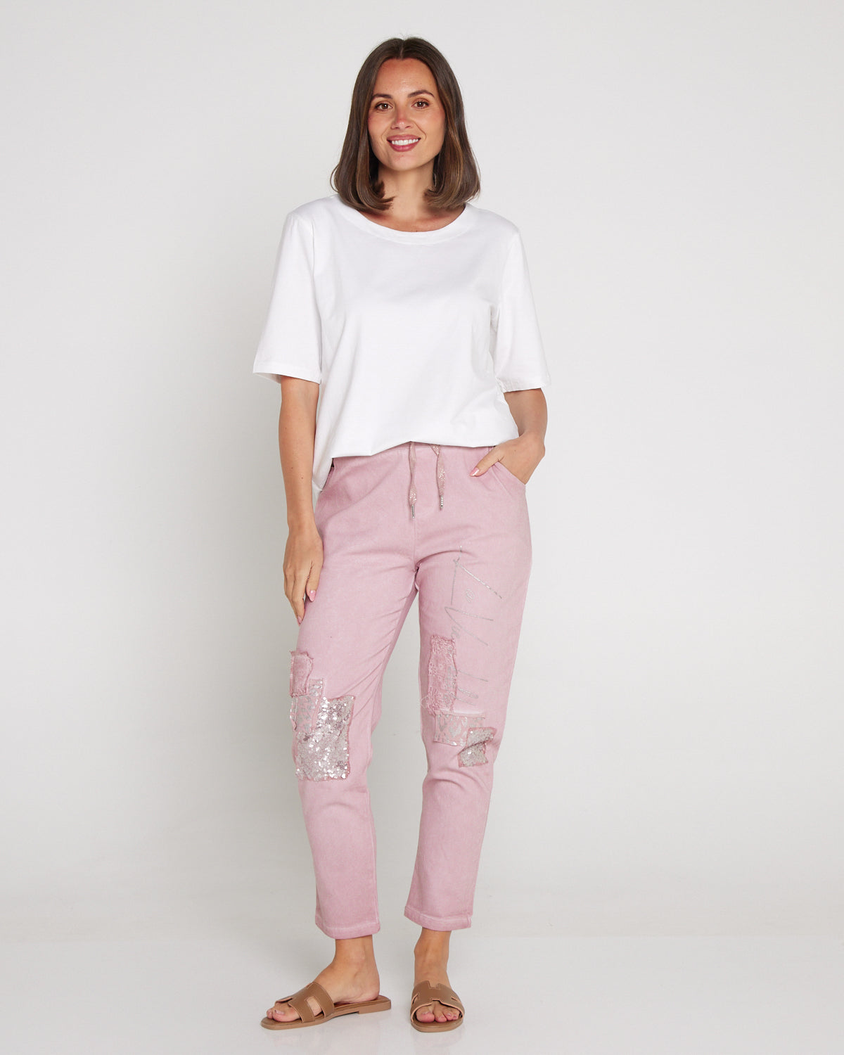 Renee Pants - Blush Collage