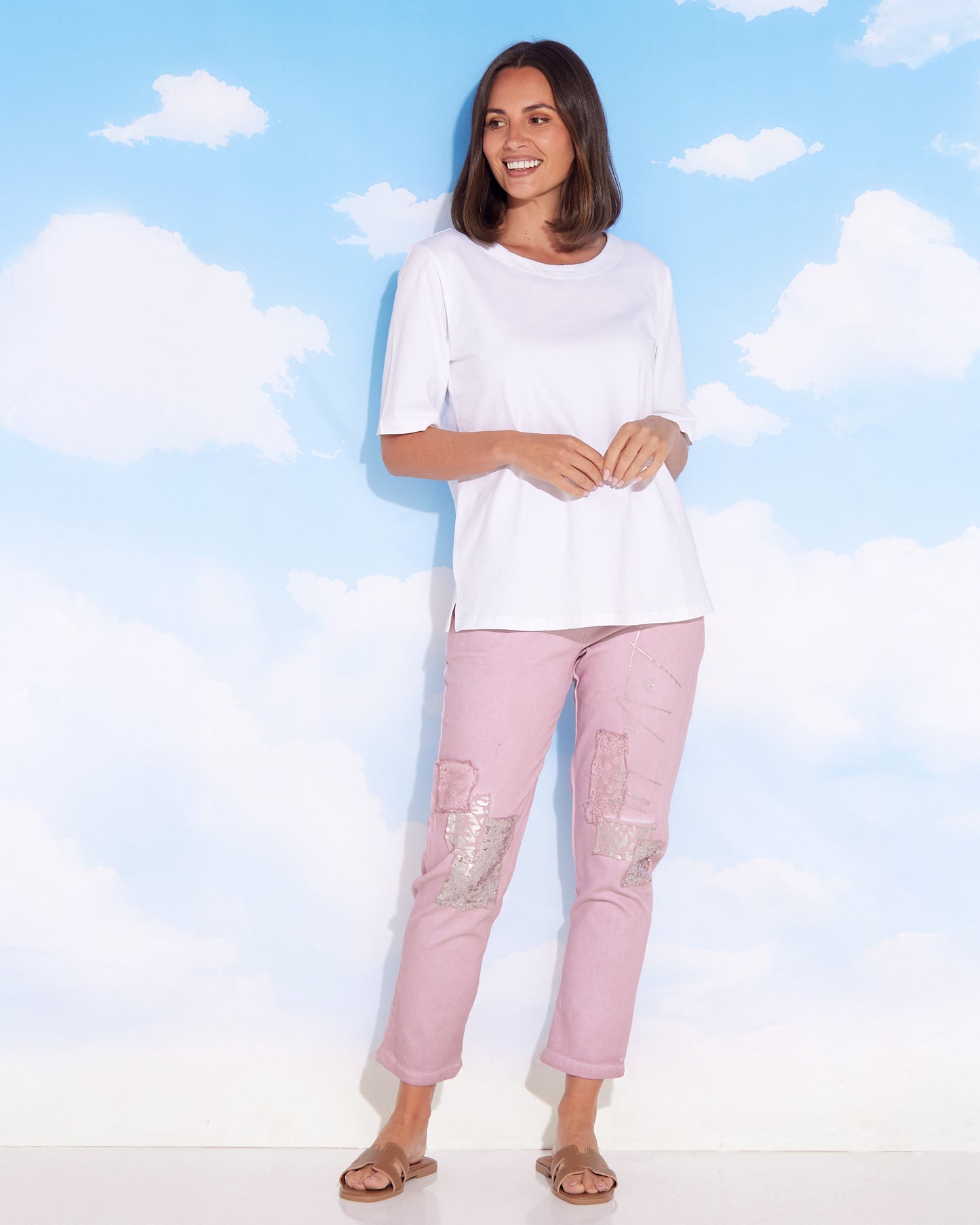 Renee Pants - Blush Collage