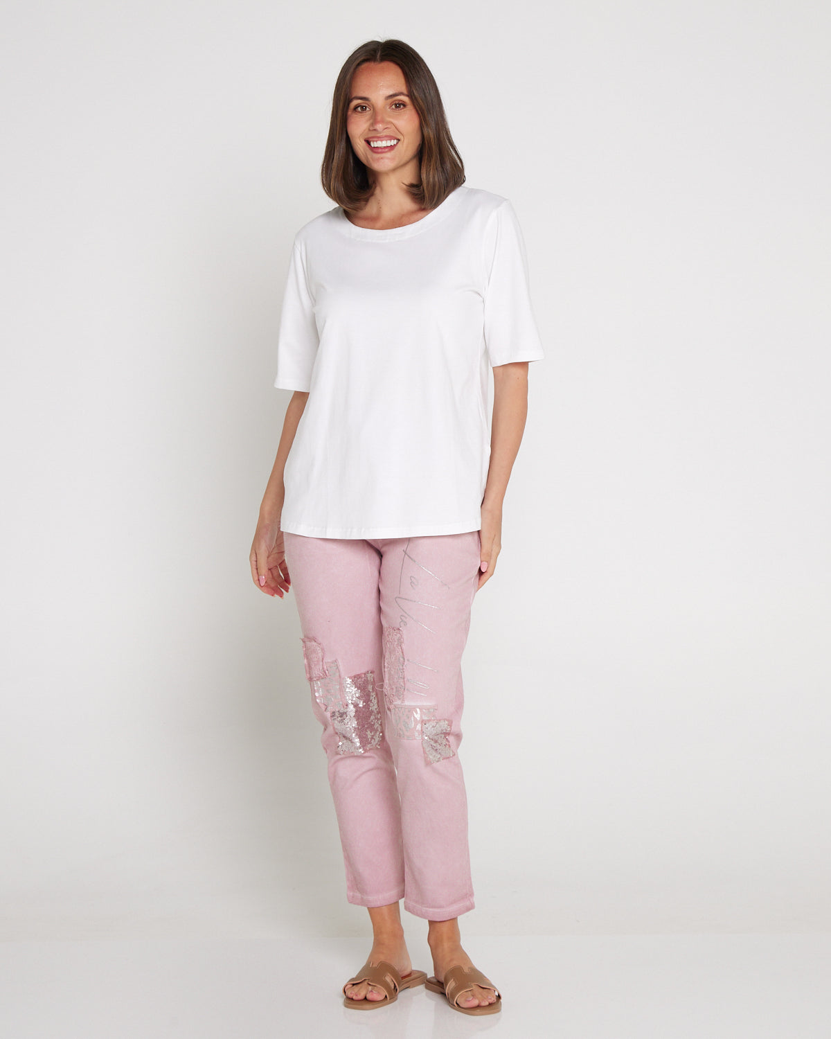 Renee Pants - Blush Collage