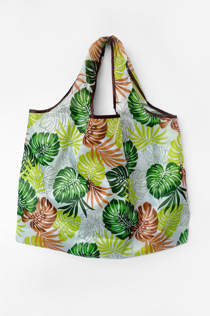 Large Reusable Shopping Bag - Monstera Jungle