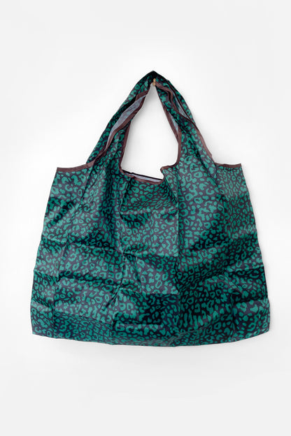 Large Reusable Shopping Bag - Jade Cheetah