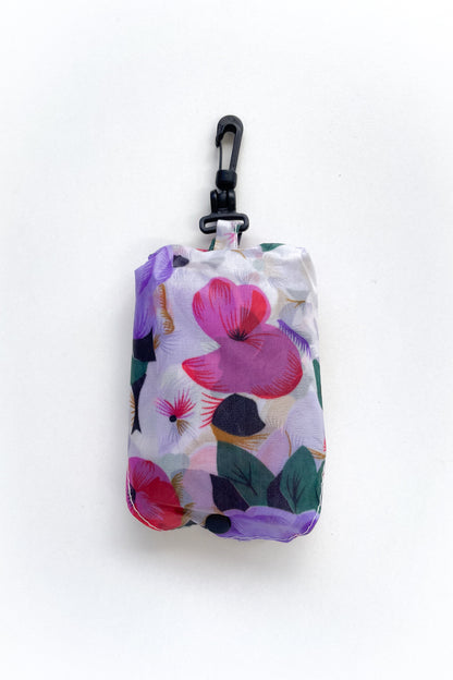 Reusable Shopping Bag - Purple Pansy