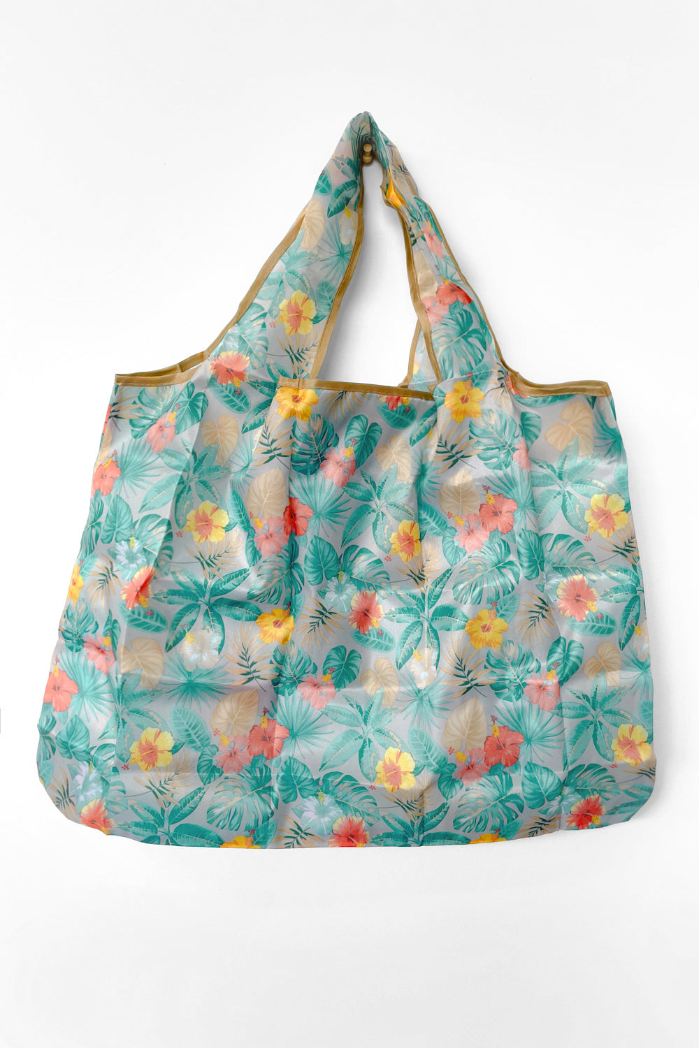 Large Reusable Shopping Bag - Hibiscus Breeze