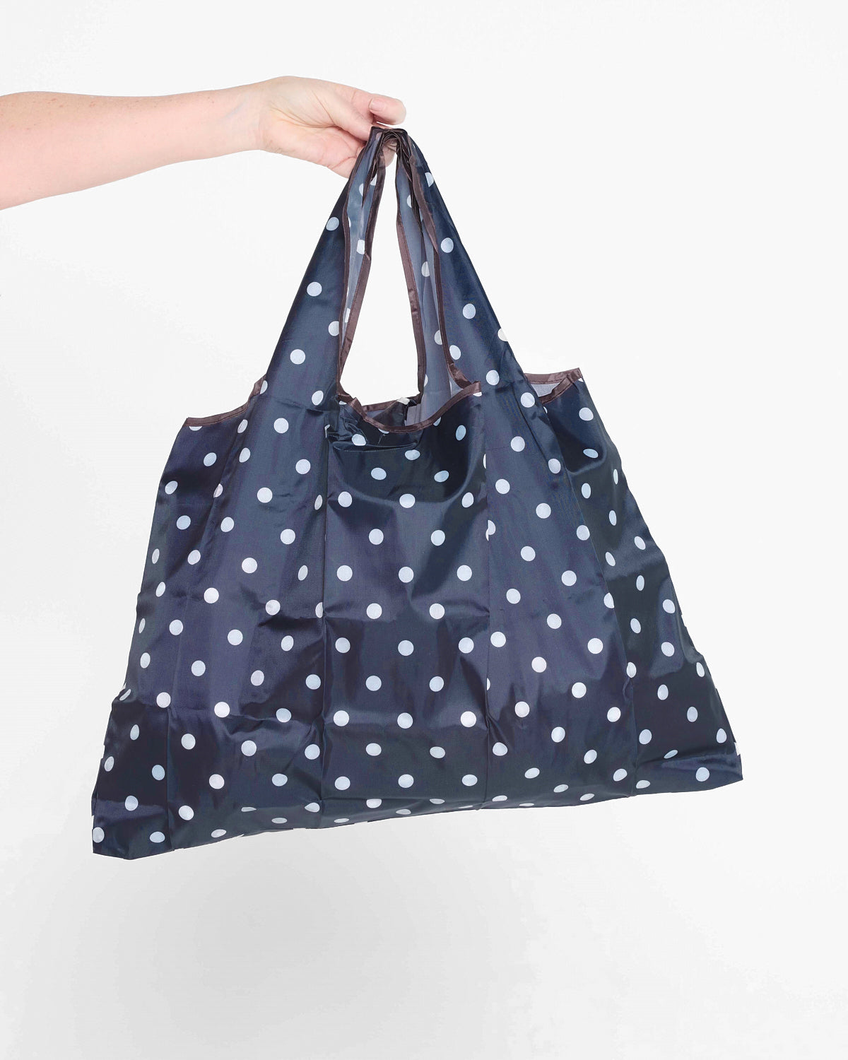 Large Reusable Shopping Bag - Navy Spot