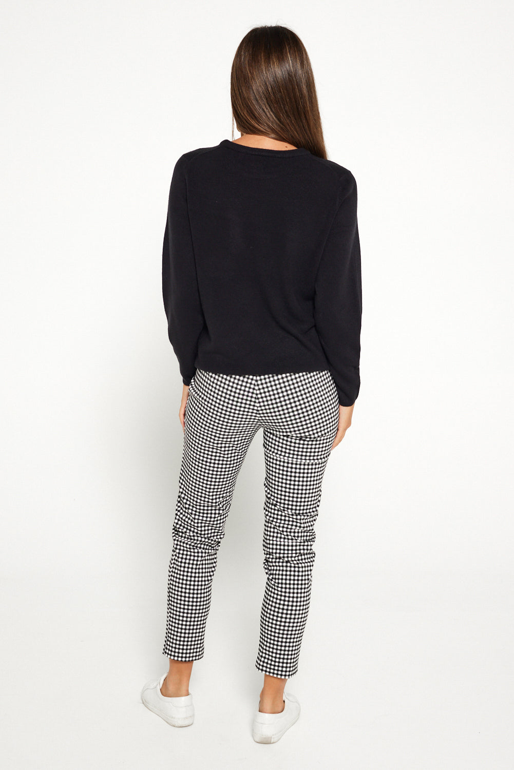 Black gingham outlet pants