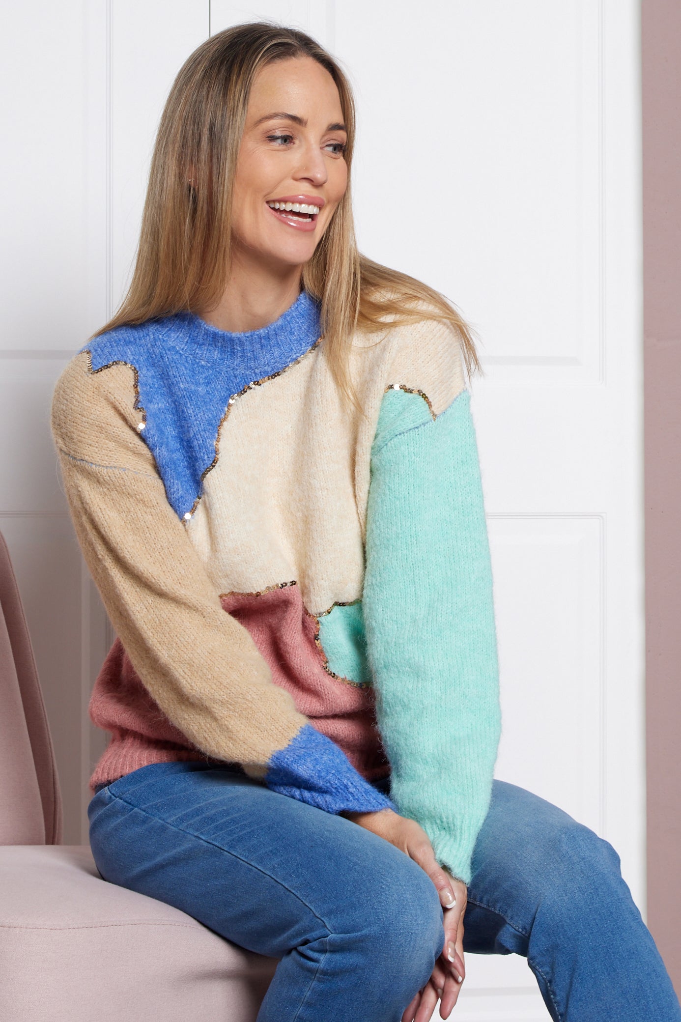 Rochelle Knit Jumper Morandi Everyday Elegance Ladies Knits TULIO Fashion