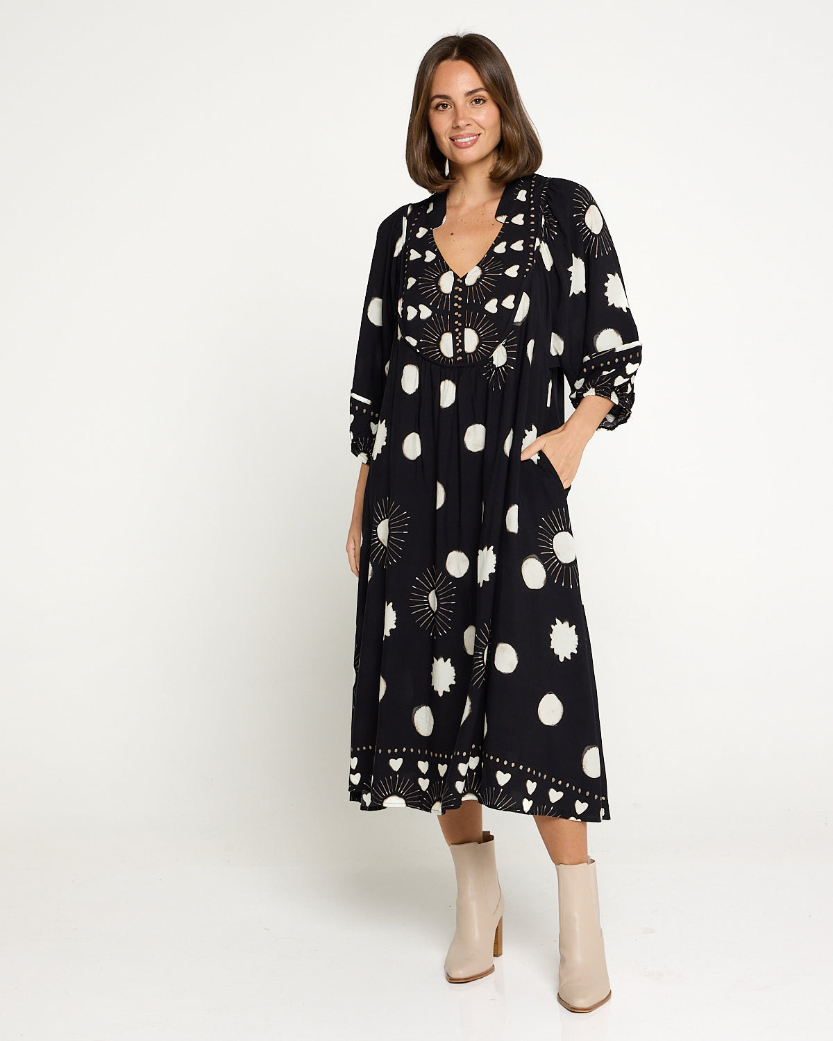 Rodgers Dress - Black Solar Spot