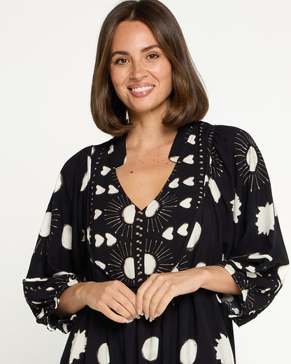Rodgers Dress - Black Solar Spot