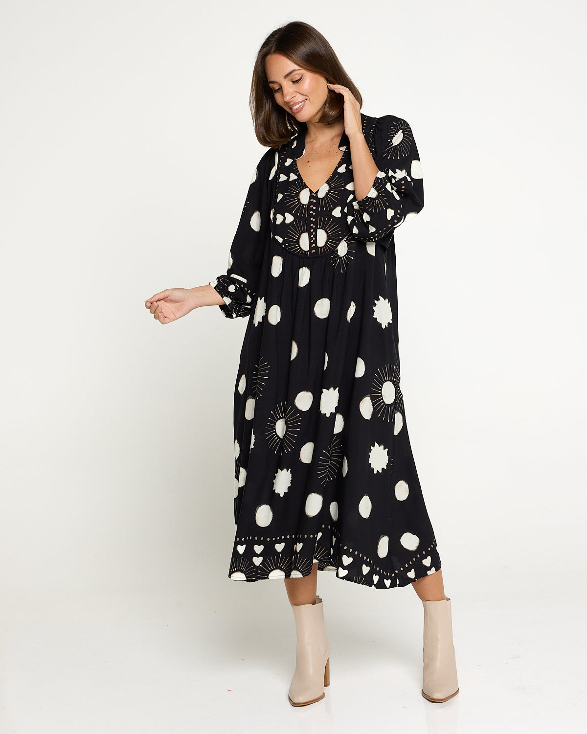 Rodgers Dress - Black Solar Spot