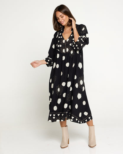 Rodgers Dress - Black Solar Spot
