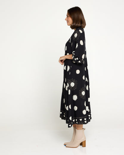 Rodgers Dress - Black Solar Spot