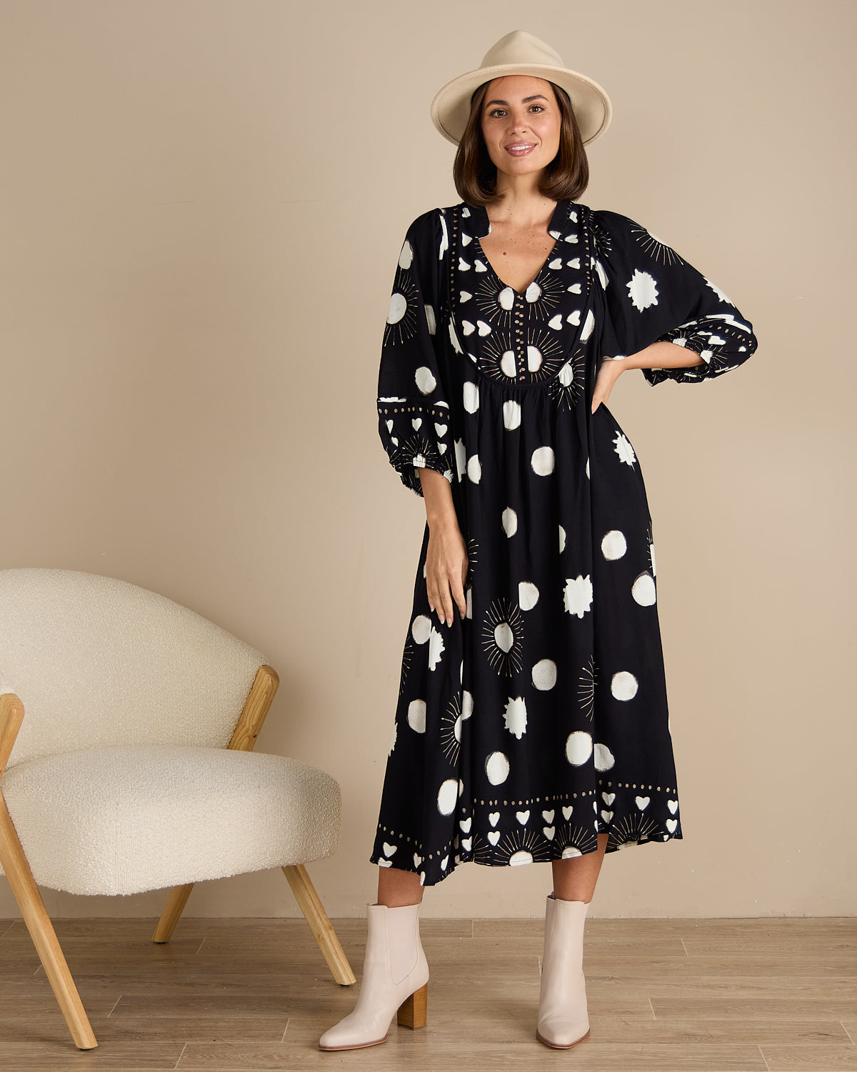Rodgers Dress - Black Solar Spot