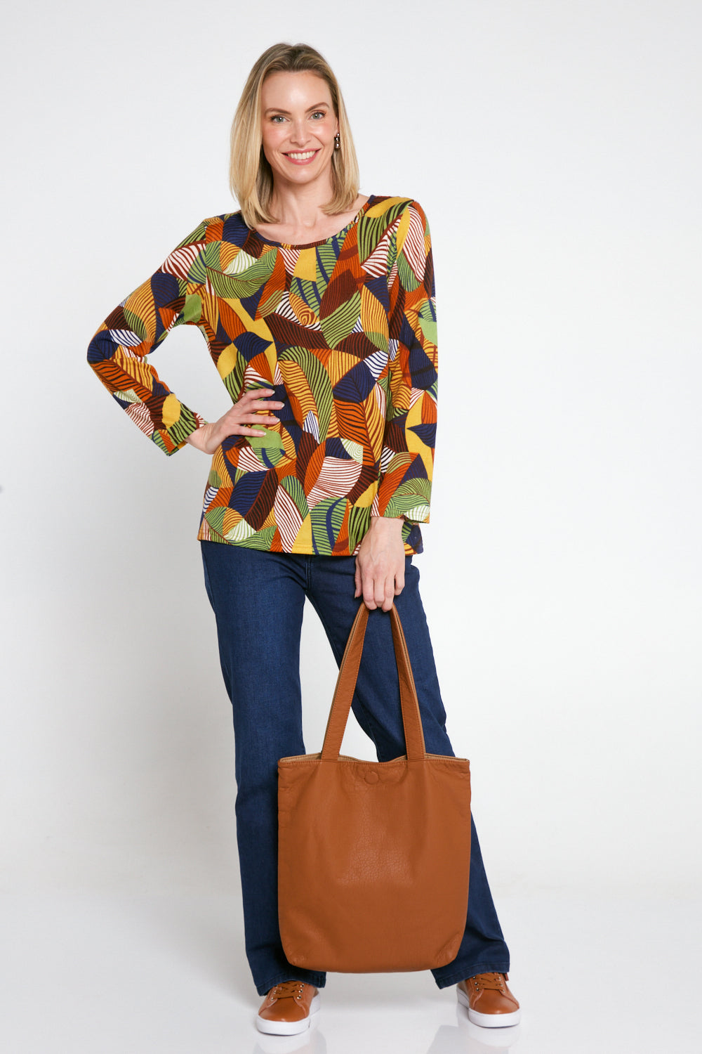 Reversible Shopper Tote Clutch Tan Camel TULIO Fashion