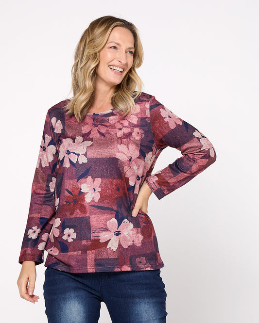 Rory Top - Floral Patchwork