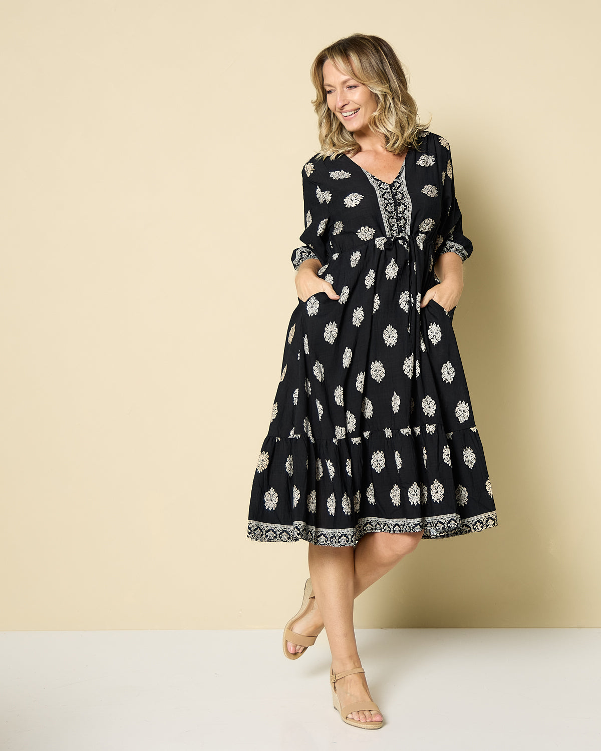 Rosalie Dress - Mandala Print