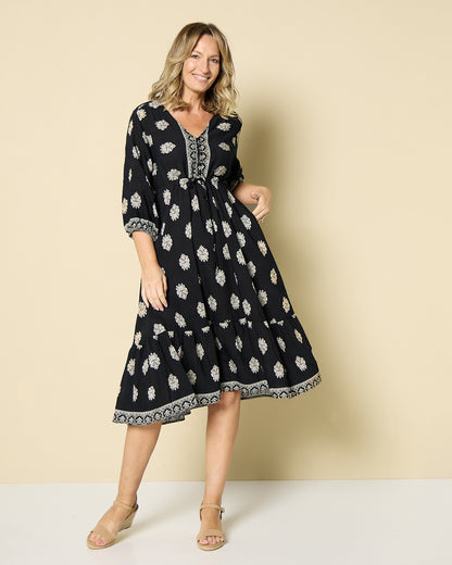 Rosalie Dress - Mandala Print