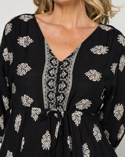 Rosalie Dress - Mandala Print