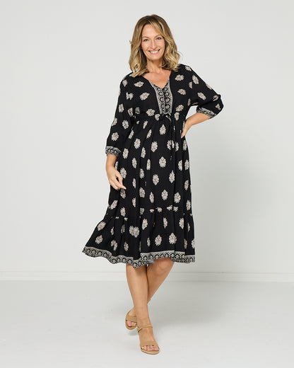 Rosalie Dress - Mandala Print