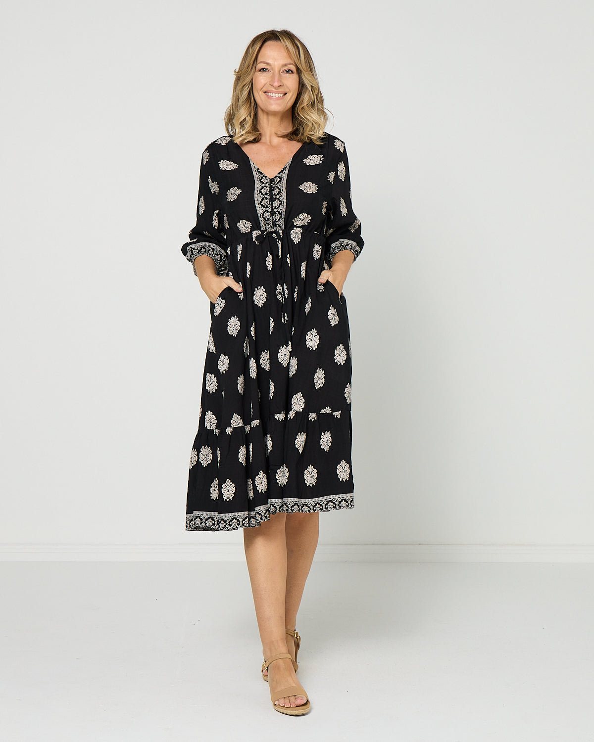 Rosalie Dress - Mandala Print
