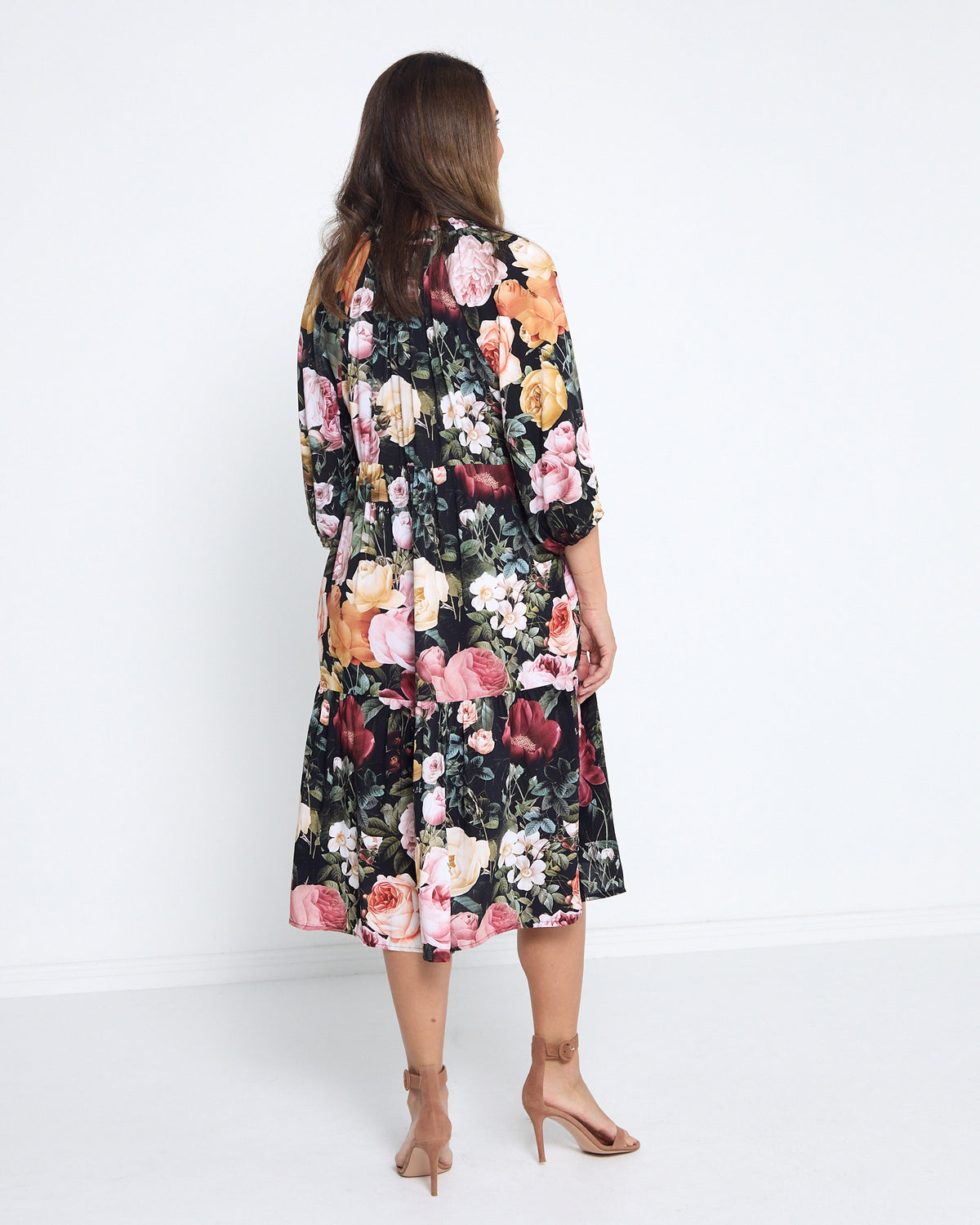 Kennedy Dress - Black Floral