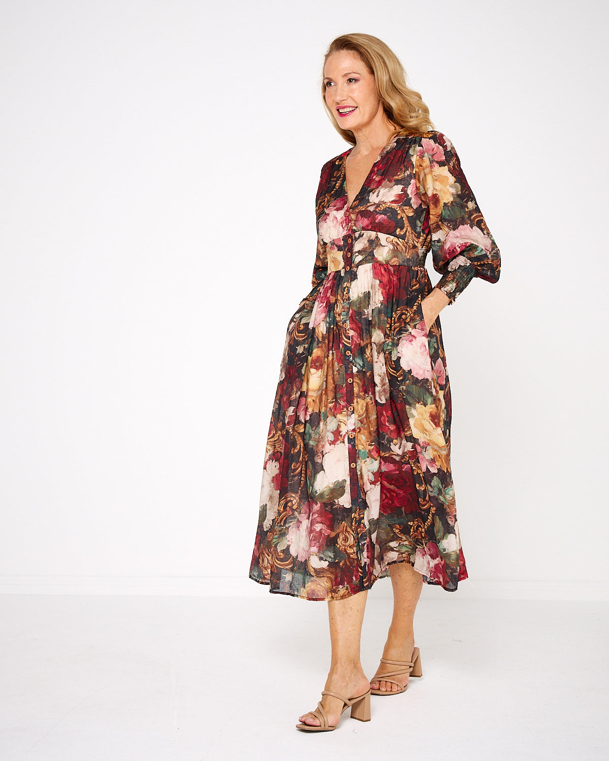 Valencia Dress - Autumn Garden