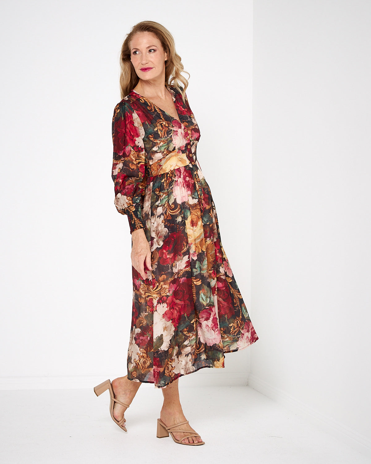 Valencia Dress - Autumn Garden