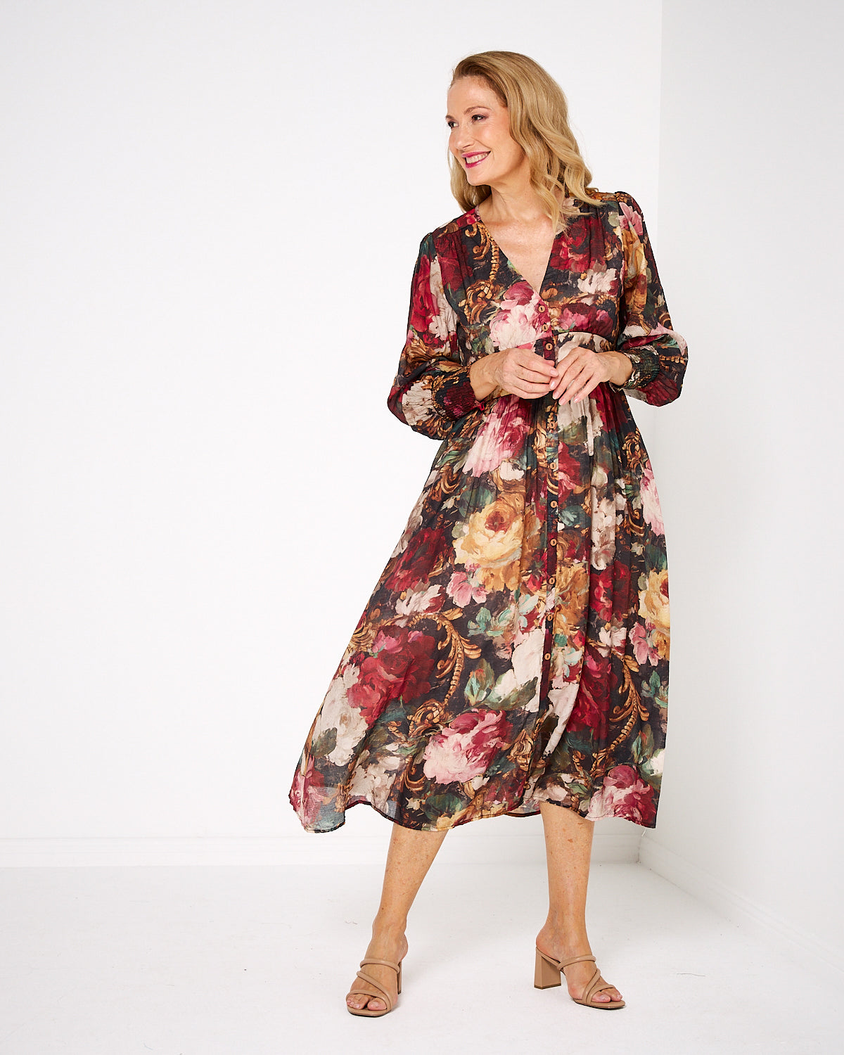 Valencia Dress - Autumn Garden