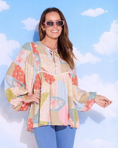 Bodhi Blouse - Sunrise Floral Patch