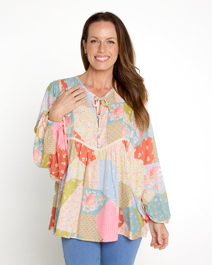 Bodhi Blouse - Sunrise Floral Patch