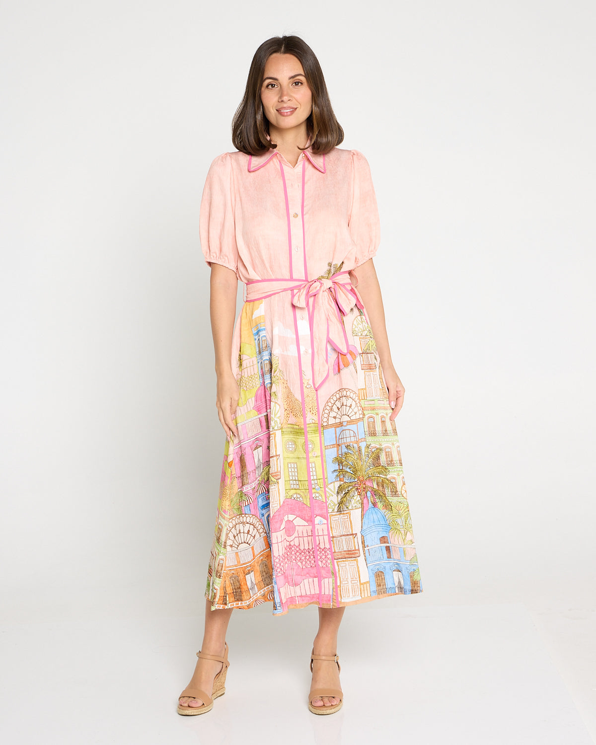 Ariana Shirt Dress - Cha Cha Print