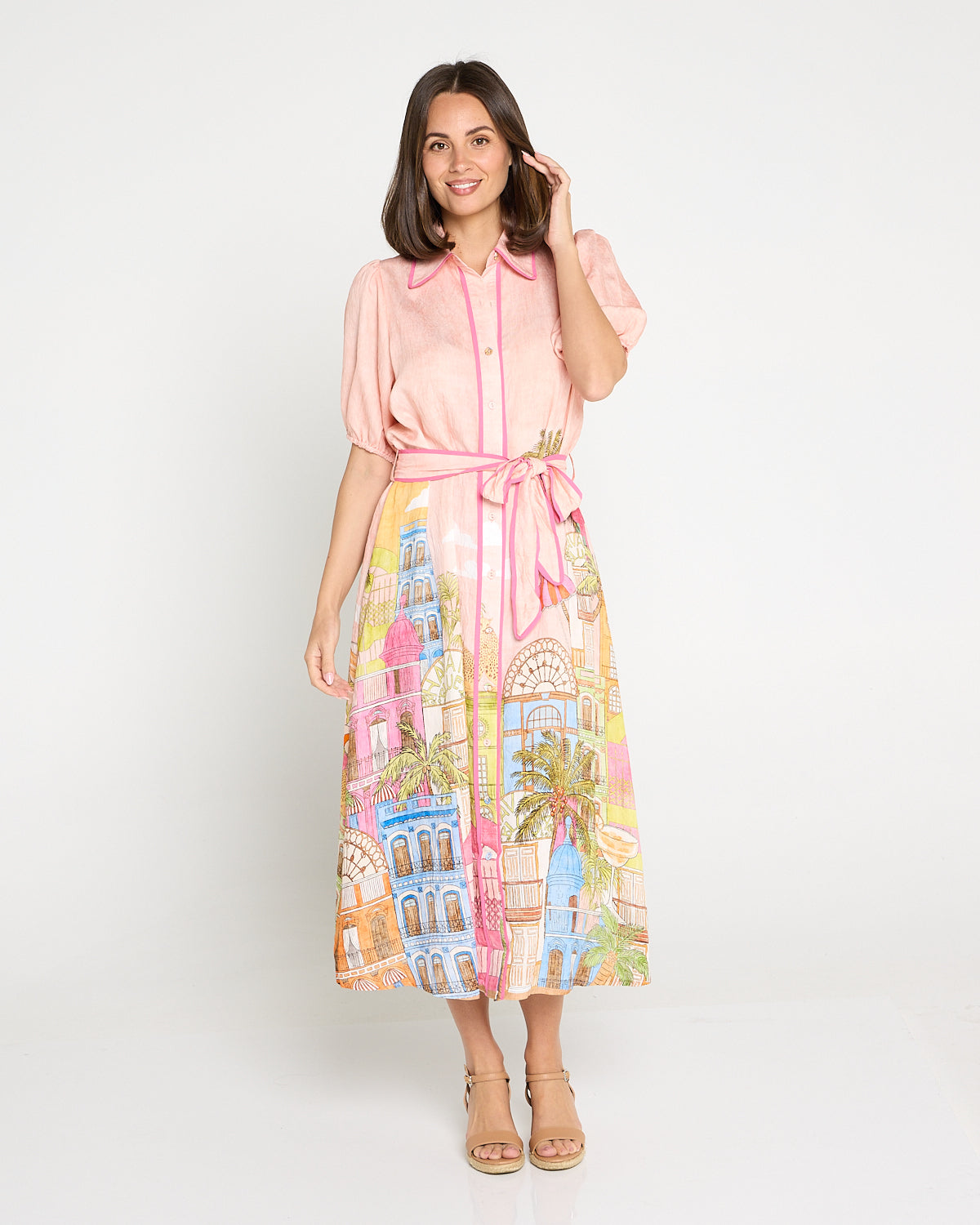 Ariana Shirt Dress - Cha Cha Print