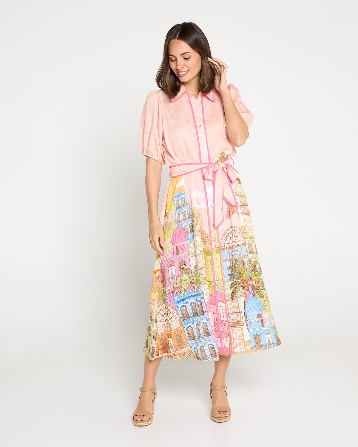 Ariana Shirt Dress - Cha Cha Print