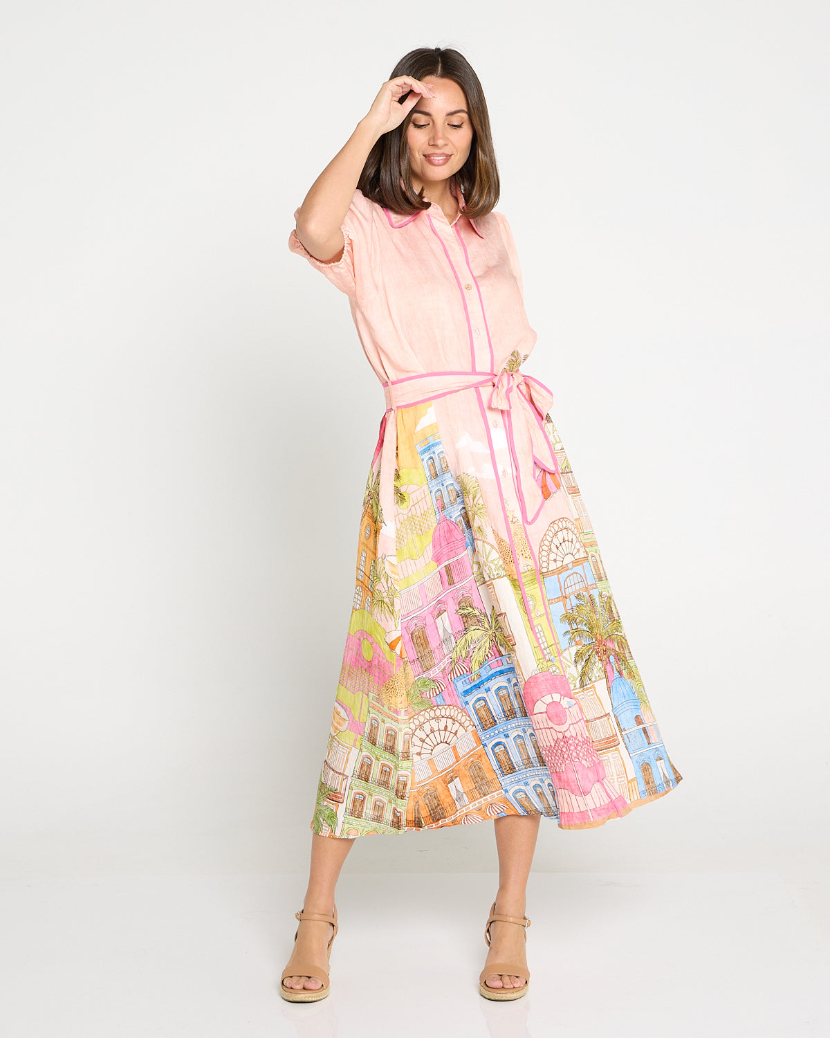 Ariana Shirt Dress - Cha Cha Print